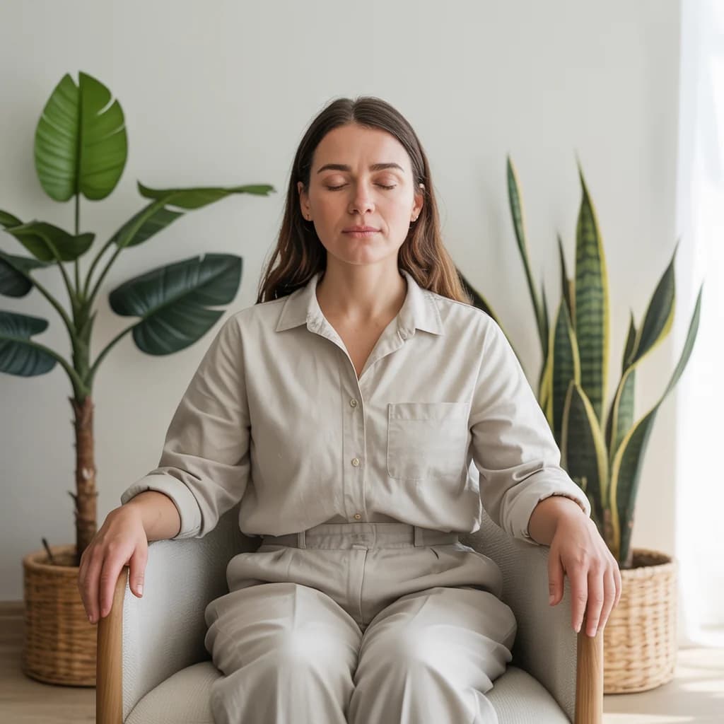 Persona practicando meditación mindfulness