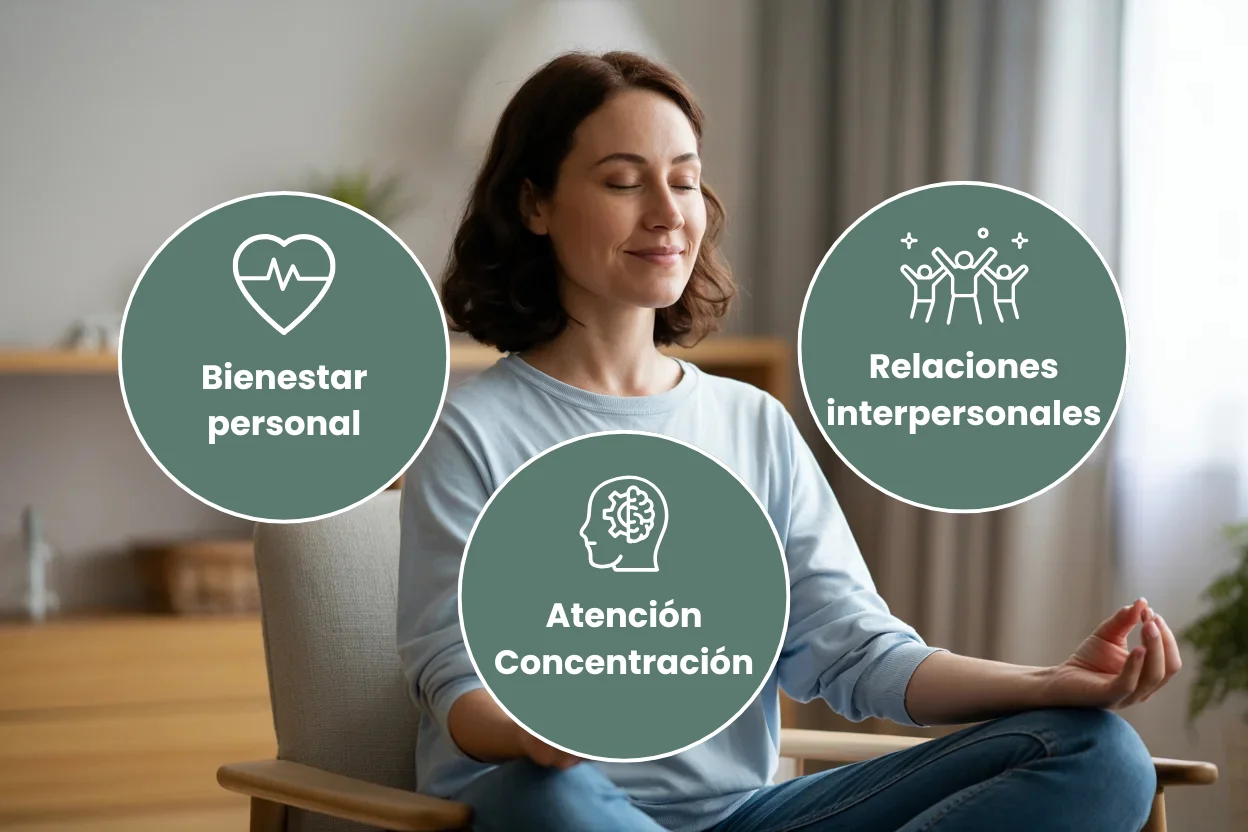 Persona practicando mindfulness